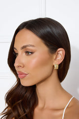 18k Gold Plated Citrine Earrings Gold