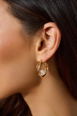 18k Gold Plated Amber Tide Earrings Gold