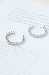 925 Silver High Shine Earrings Silver