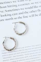 925 Sliver Through My Eyes Earrings Silver