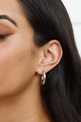925 Sliver Through My Eyes Earrings Silver