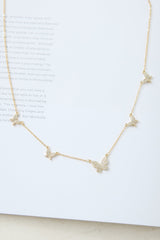 Butterfly Love Necklace Gold