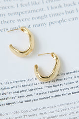 18k Gold Plated Silhouette Earrings Gold