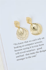 18k Gold Plated Shells Earrings Gold