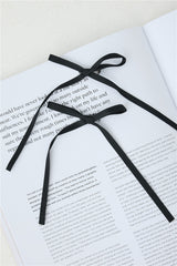 Flirty Bow Hair Clips Black