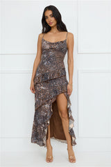 Feline Maxi Dress Leopard