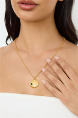 18k Gold Plated Shell Dance Necklace Gold