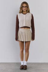 Cosy Cabin Knit Vest Ivory