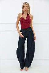 Electric Temptation Halter Top Wine