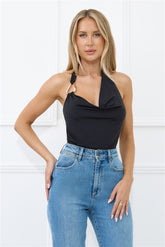 Electric Temptation Halter Top Black