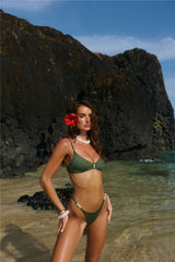 Lush Tide Swim Bottom Khaki