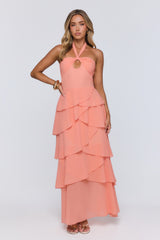 Lead Don't Follow Maxi Dress Peach