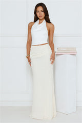 Crème Dream Halter Top White