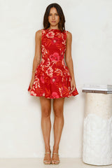 Crimson Dream Mini Dress Red