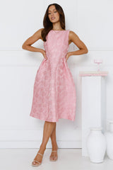 All Things Girly Midi Dress Pink