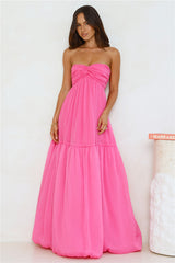 Hello Molly Unforgettable Style Strapless Maxi Dress Pink