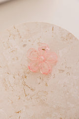 Beach Flower Claw Clip Pink