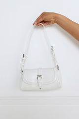 Gemma Bag White Crinkle Silver