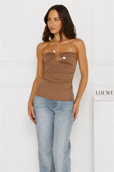 Island Heatwave Strapless Top Mocha