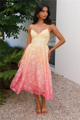New Bloom Midi Dress Yellow