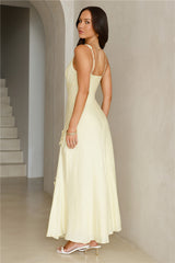 Juicy Floral Maxi Dress Yellow
