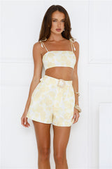 Lemon Grove Crop Top Yellow