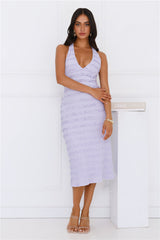 Daisy Dancer Halter Midi Dress Lilac