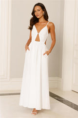 Lantern Trail Maxi Dress White