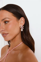 18k Gold Plated Daisy Diamond Flower Earrings Gold