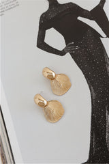 18k Gold Plated Sea Sculpture Earrings Gold