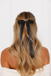 Luxe Bow Hair Clip Black