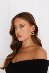 Frosted Glam Earrings Gold