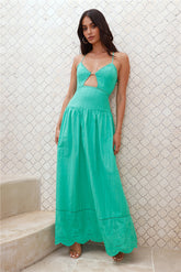 HELLO MOLLY Winery On The Coast Maxi Dress Green