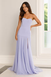 Candlelit Soirée Strapless Maxi Dress Lilac