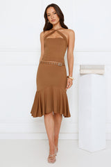 Love Bugged Midi Skirt Brown