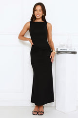 Dusk 'Til Slay Mesh Maxi Dress Black