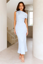 Madeleine Off Shoulder Maxi Dress Blue