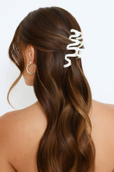 Coastal Curl Claw Clip White