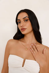 18k Gold Plated Showgirl Necklace Gold