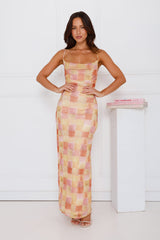 Every Detail Mesh Maxi Dress Mustard