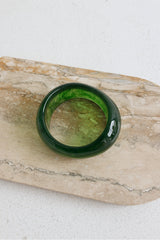 Flower Petals Bangle Green