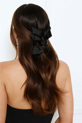 Fancy Bow Claw Clip Black