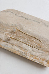 18k Gold Plated Crystal Glass Earrings Gold