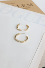 Bright Crystal Earrings Gold