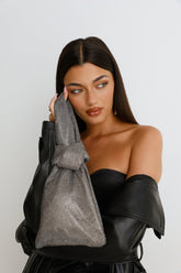 Clarra Crystal Wristlet Pewter
