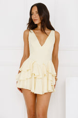 Lavish Laughter Romper Yellow