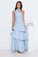 Cara One Shoulder Maxi Dress Blue