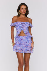 Into The Floral Off Shoulder Top Lilac