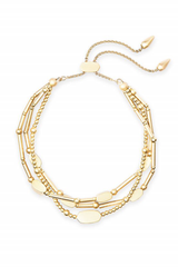 KENDRA SCOTT Chantal Beaded Bracelet Gold Metal