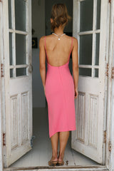HELLO MOLLY Quiet Dancer Midi Dress Pink